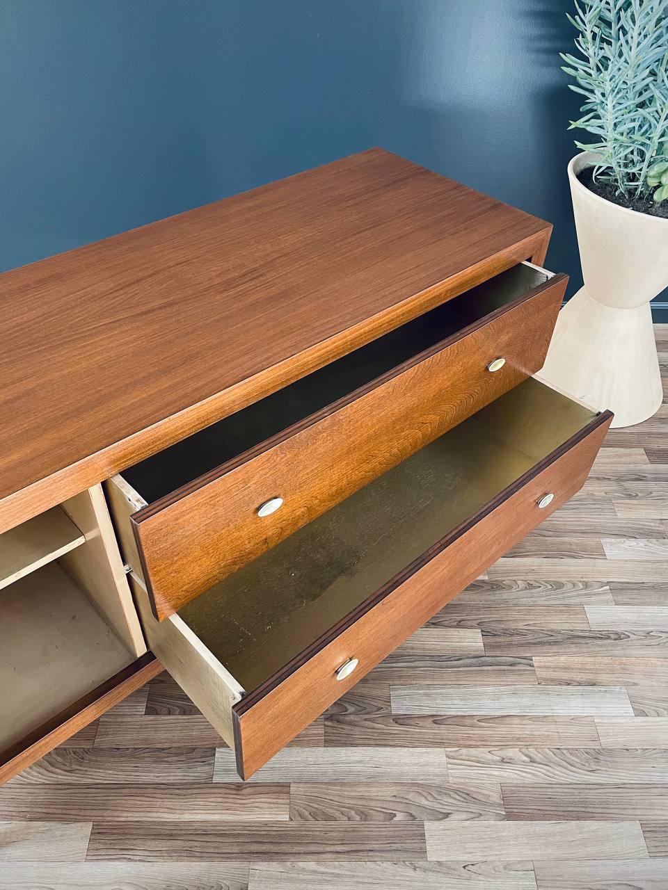 Newly Refinished - Mid-Century Modern Walnut Credenza 3