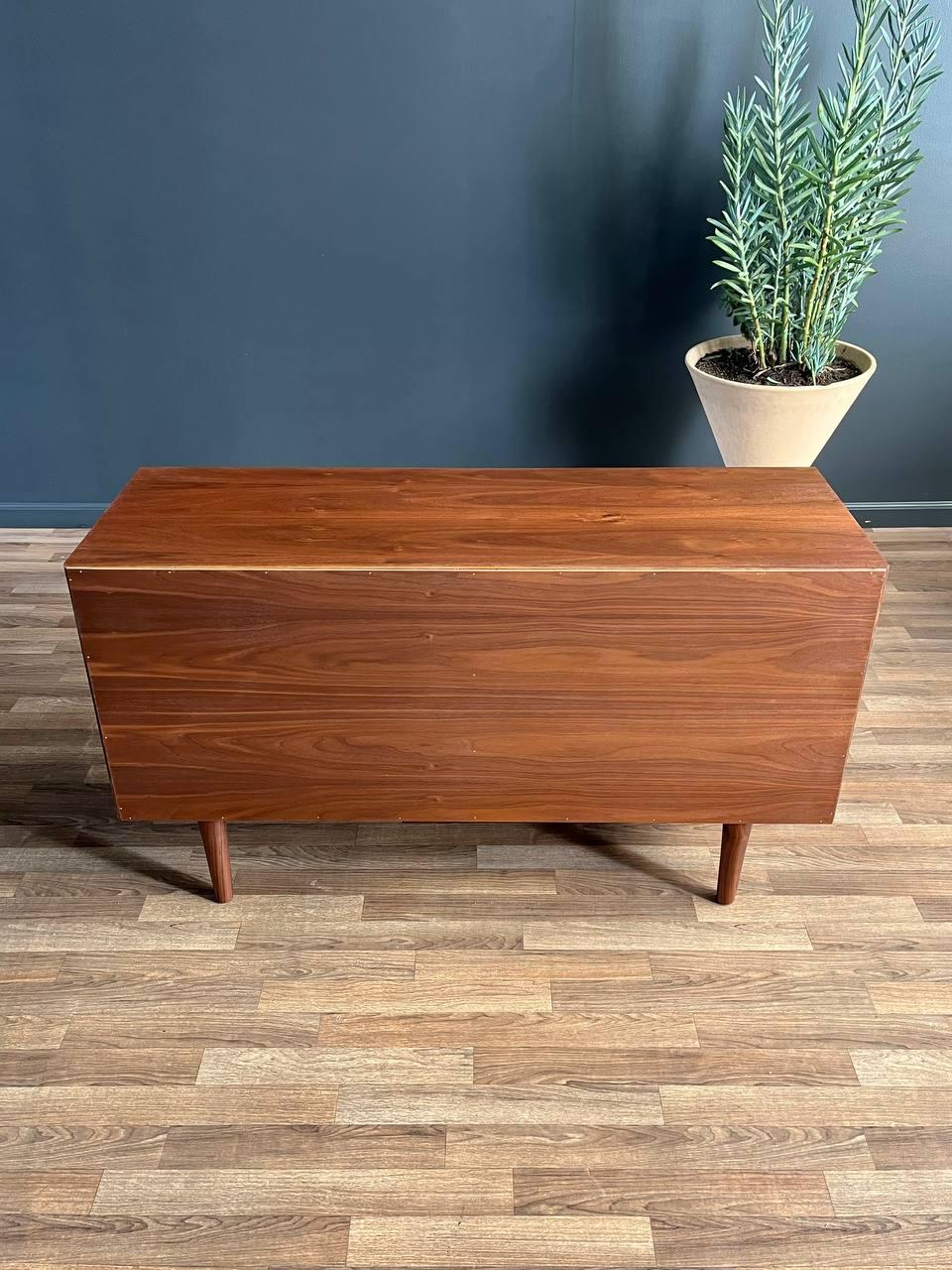 Newly Refinished - Mid-Century Modern Walnut Credenza or Bookcase 1