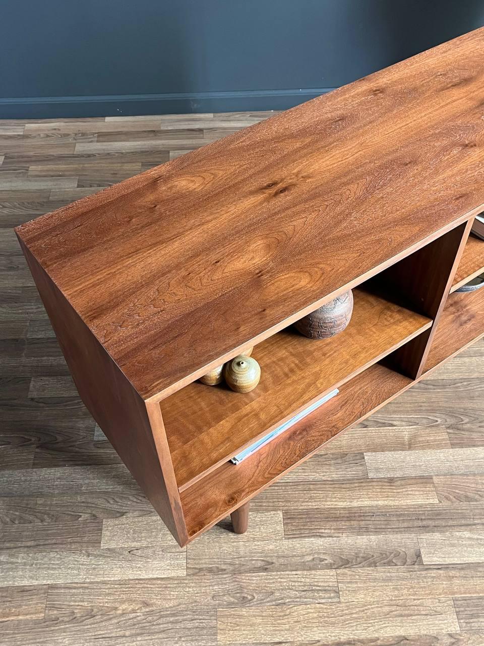 Newly Refinished - Mid-Century Modern Walnut Credenza or Bookcase 3