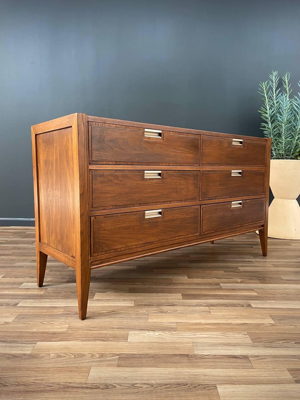 American Newly Refinished - Mid-Century Modern Walnut Dresser by Basic Witz