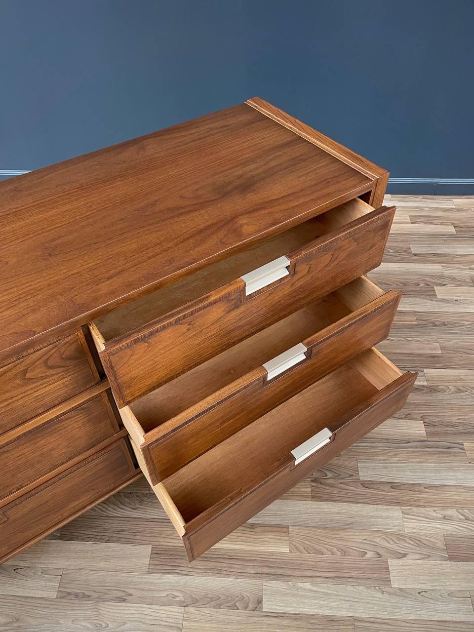 Newly Refinished - Mid-Century Modern Walnut Dresser by Basic Witz 1