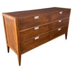 Vintage Newly Refinished - Mid-Century Modern Walnut Dresser by Basic Witz