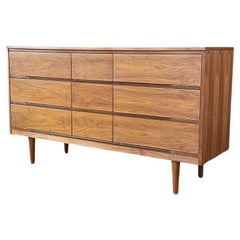 Newly Refinished - Mid-Century Modern Walnut Dresser by LA Period
