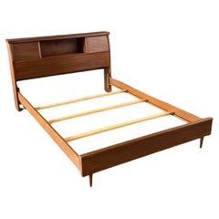 Newly Refinished - Mid-Century Modern Walnut Full-Size Bed Frame