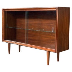 Newly Refinished - Mid-Century Modern Walnut & Glass Bookcase