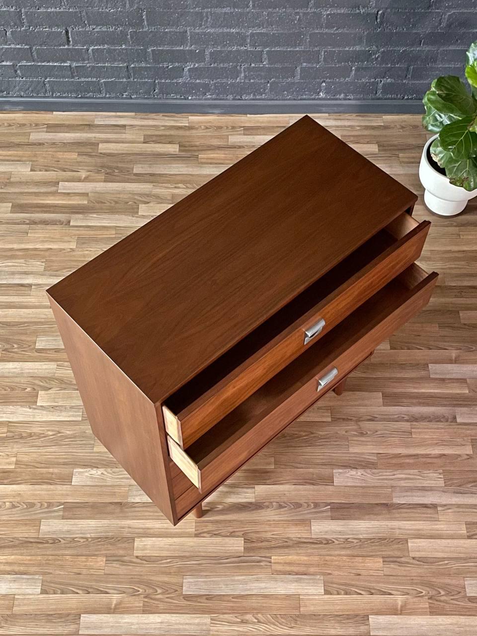 Mid-20th Century Newly Refinished - Mid-Century Modern Walnut Highboy Dresser by Dixie