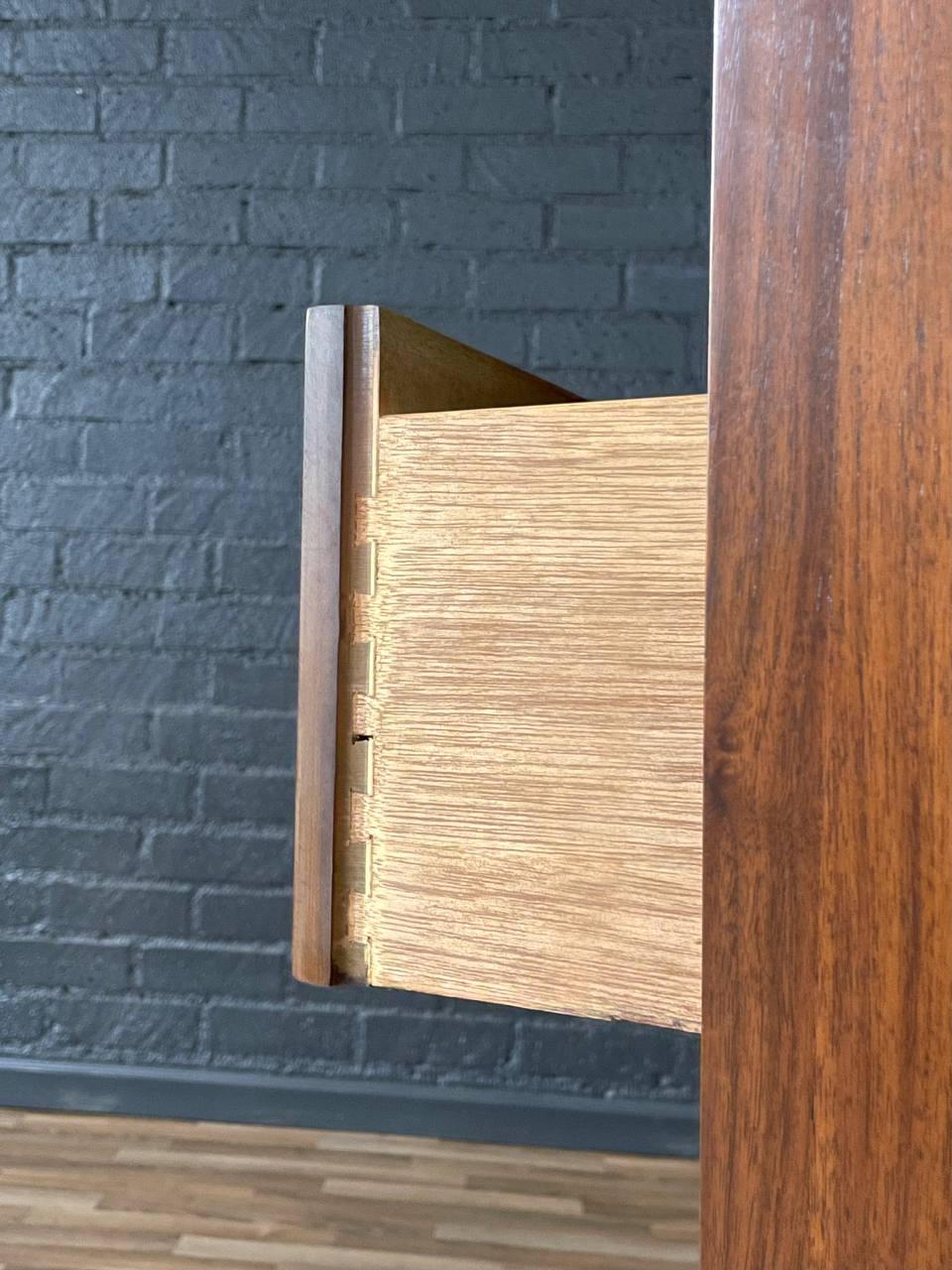 Newly Refinished - Mid-Century Modern Walnut Highboy Dresser by Dixie 3