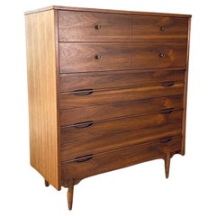 Newly Refinished - Mid-Century Modern Walnut Highboy Dresser by Hooker