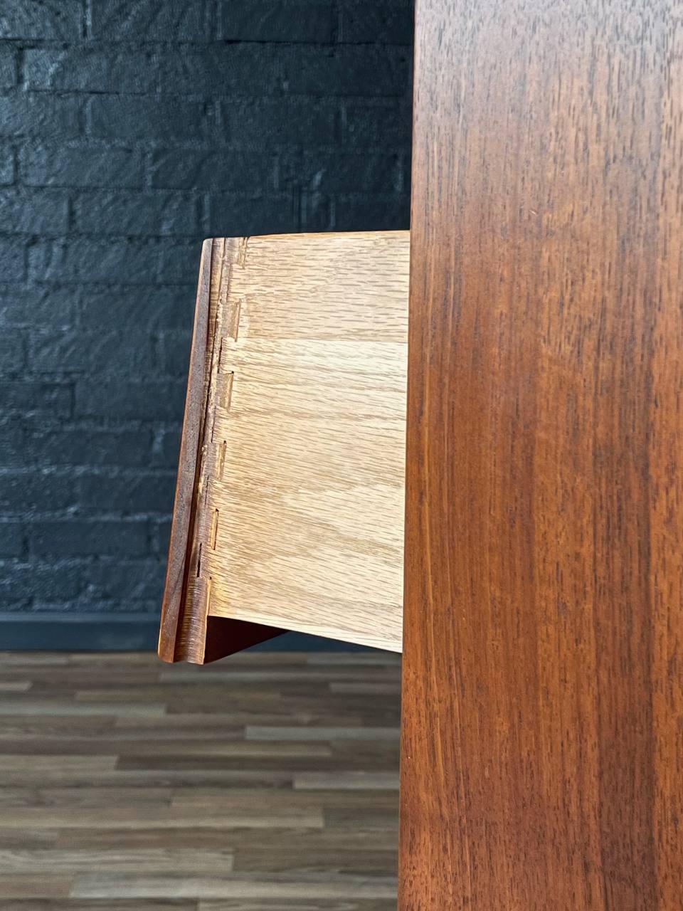 Newly Refinished - Mid-Century Modern Walnut Highboy Dresser by Ward Furniture 4