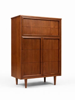 Newly Refinished - Mid-Century Modern Walnut Highboy Dresser