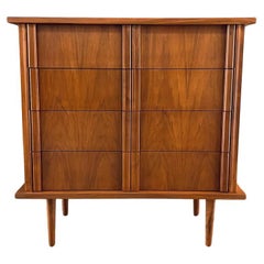Vintage Newly Refinished - Mid-Century Modern Walnut Highboy Dresser 