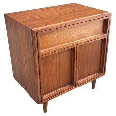 Newly Refinished Mid-Century Modern Walnut Night Stand, John Keal, Brown Saltman