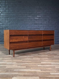 Newly Refinished - Mid-Century Modern Walnut & Rosewood Dresser by Stanley