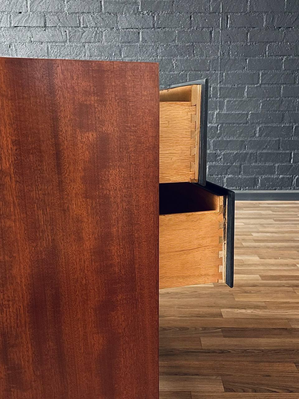 Newly Refinished - Mid-Century Modern Walnut & Rosewood Dresser by Stanley For Sale 3