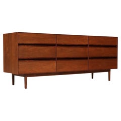 Newly Refinished - Mid-Century Modern Walnut 
Rosewood Dresser by Stanley
