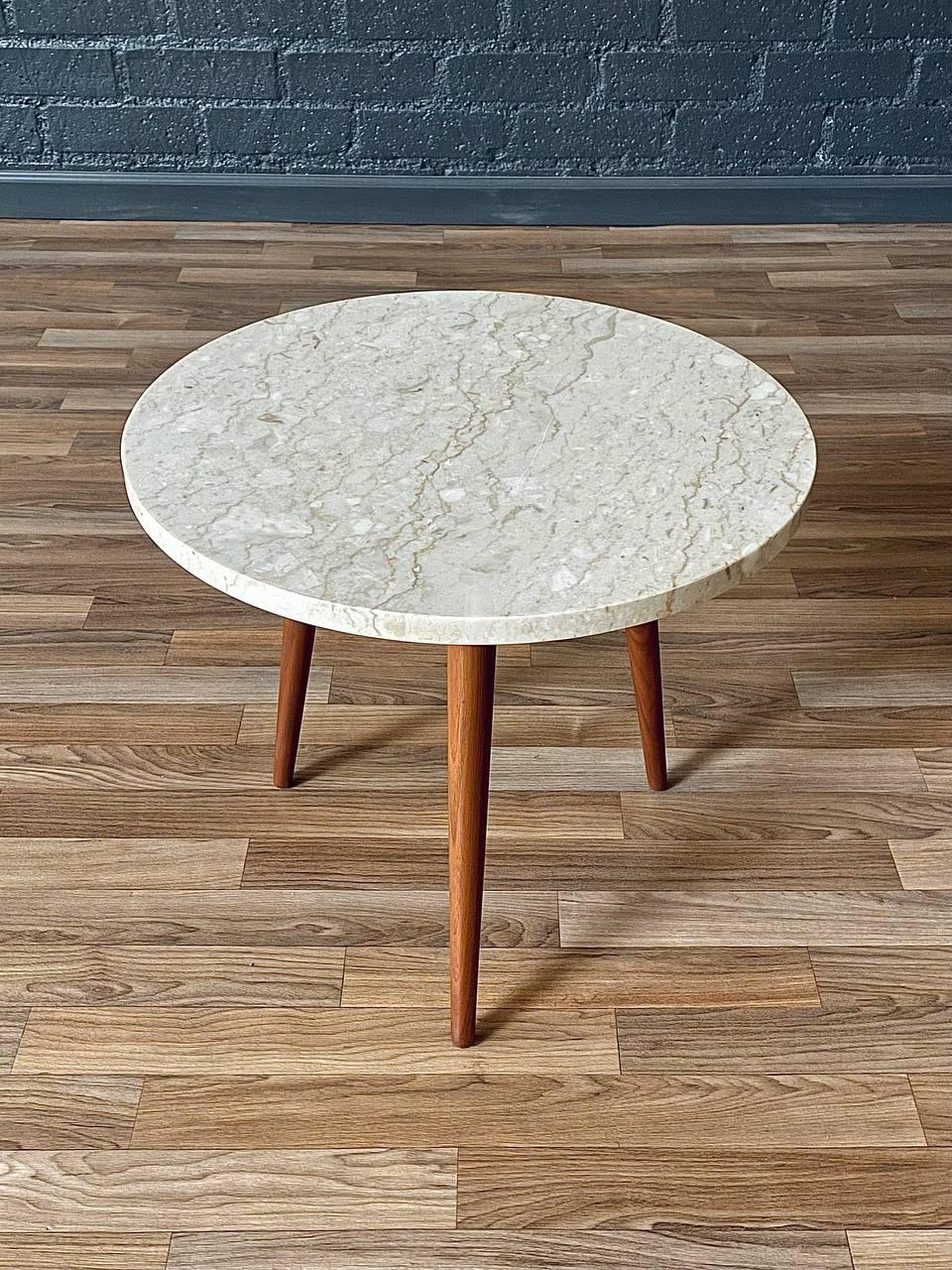 Condition: Newly Refinished, Original Marble Stone

Materials: Crema Marfil Marble, Walnut 

With over 15 years of experience, our workshop has followed a careful process of restoration, showcasing our passion and creativity for vintage designs that
