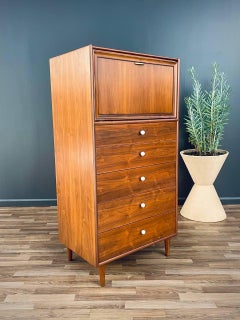 Newly Refinished - Mid-Century Modern Highboy Dresser by Kipp Stewart for Drexel