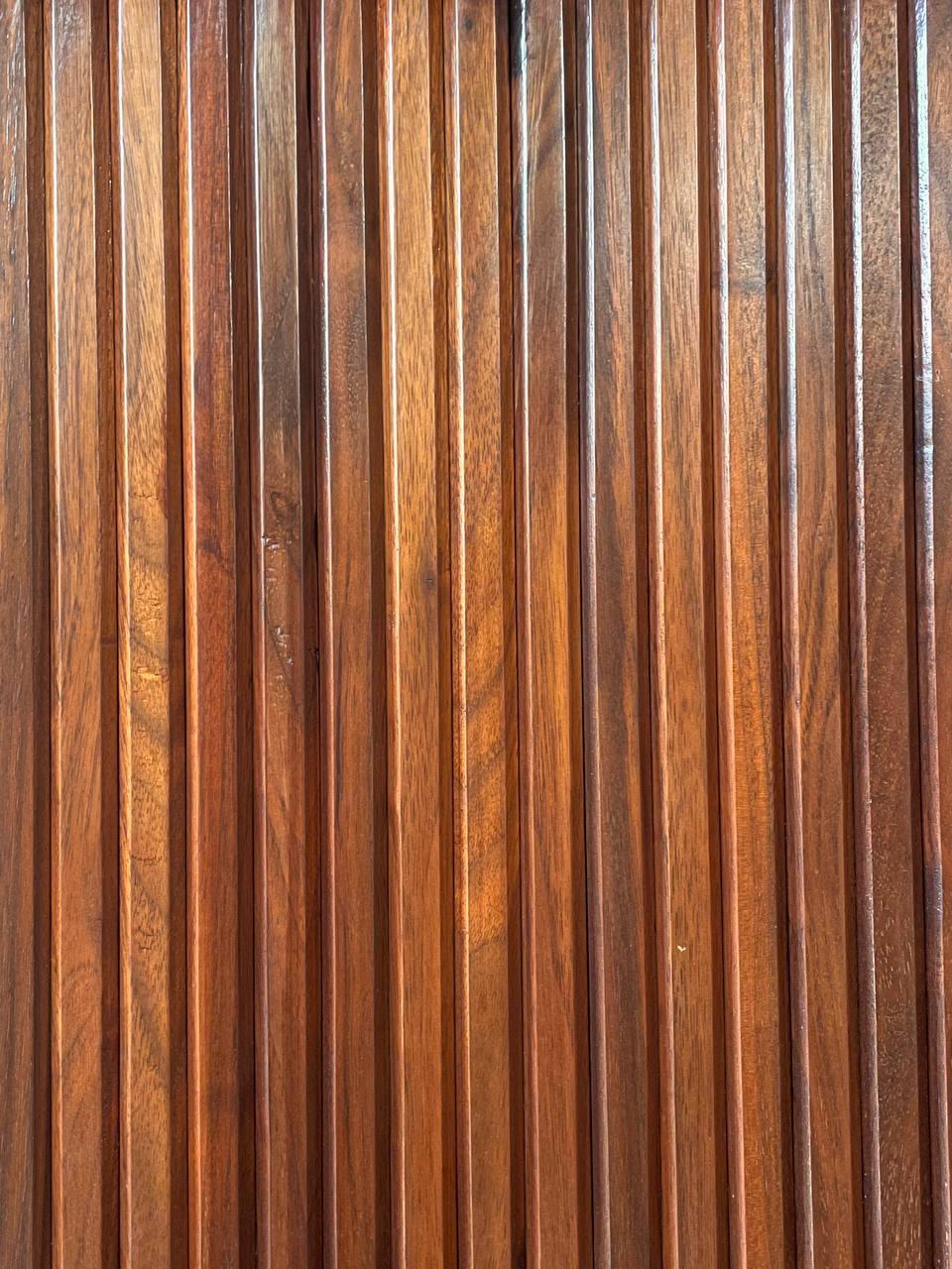 Newly Refinished - Mid-Century Modern Walnut Tambour-Door Night Stand 4