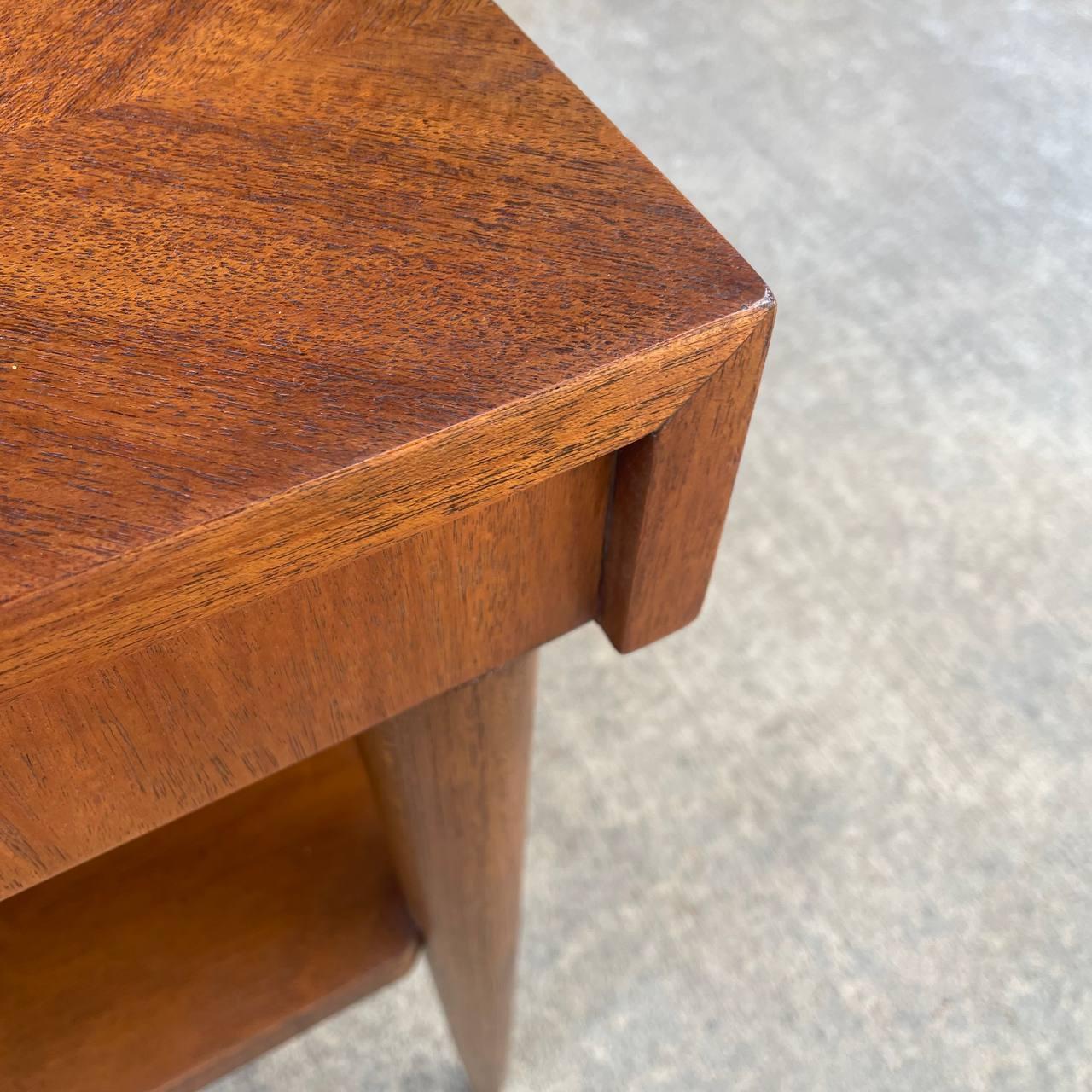 Newly Refinished - Mid-Century Modern Walnut Two-Tier Side Table by Lane 3