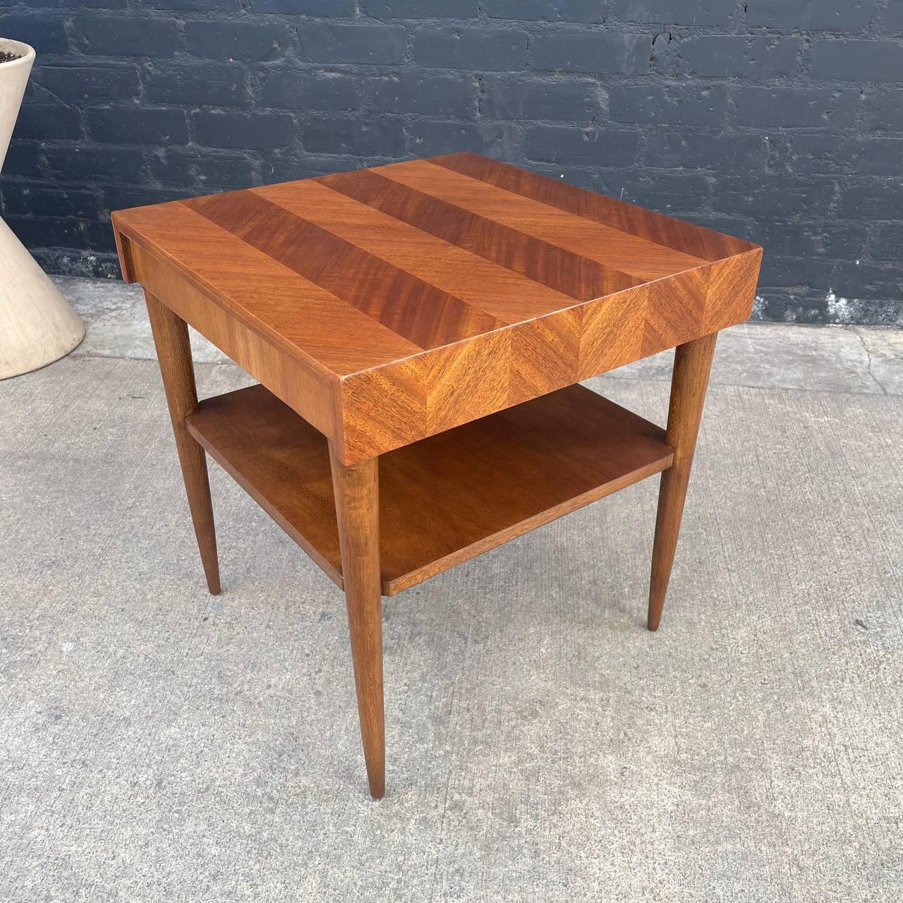 two tier end table vintage