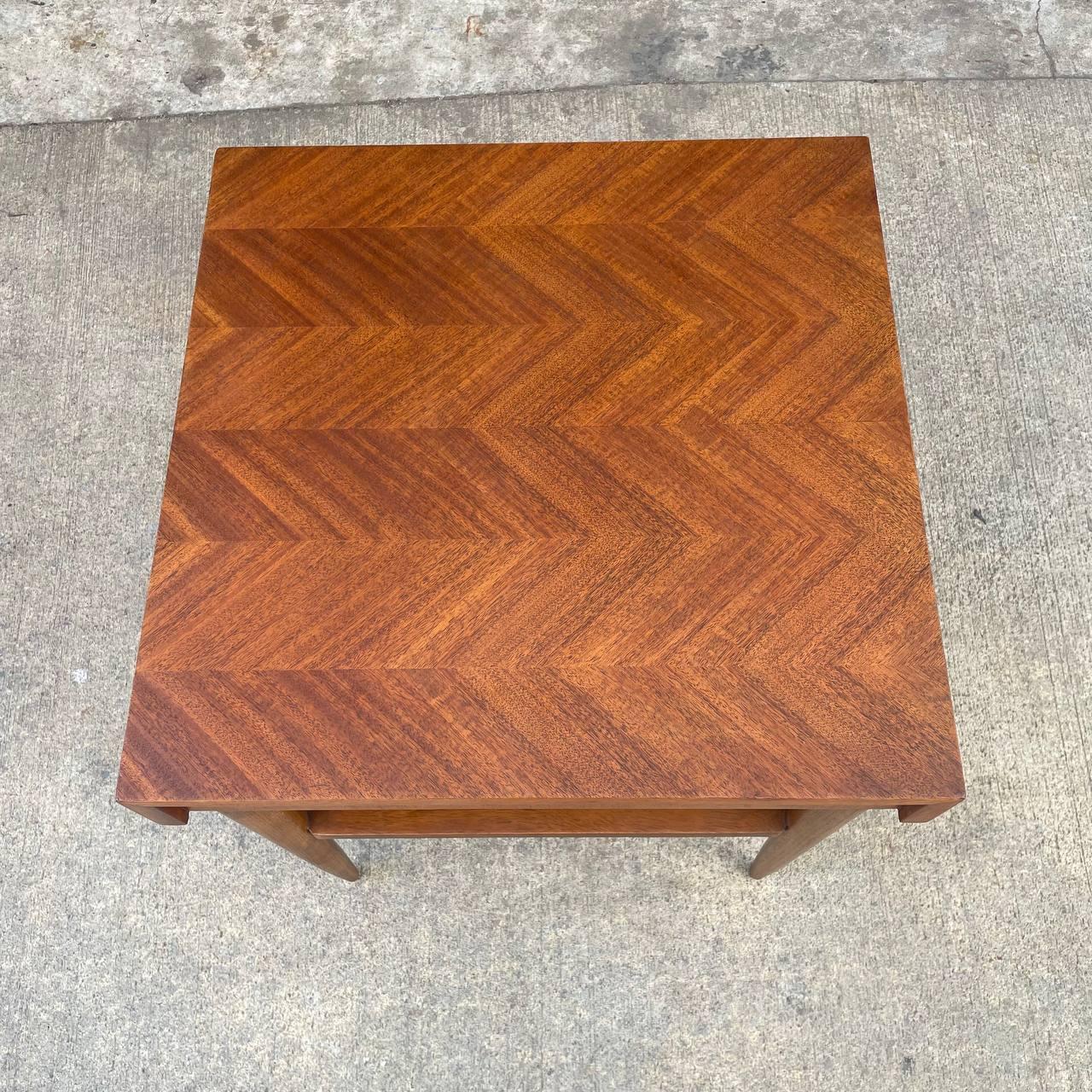 Newly Refinished - Mid-Century Modern Walnut Two-Tier Side Table by Lane 1