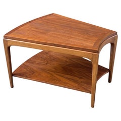 Newly Refinished - Mid-Century Modern Walnut Two-Tier Side Table by Lane
