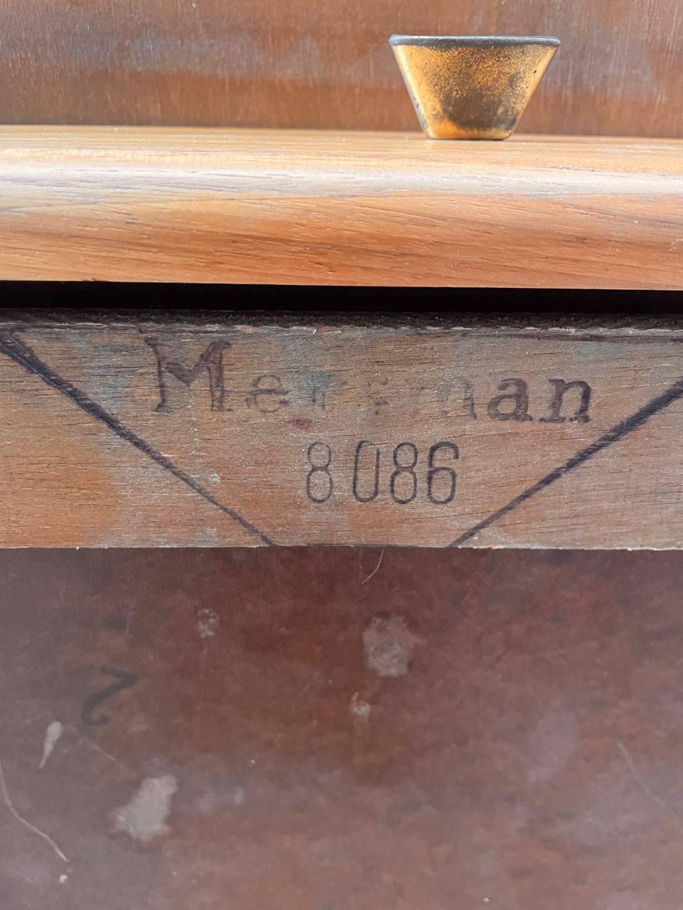 Newly Refinished - Mid-Century Modern Walnut Two-Tier Side Table by Mersman 2