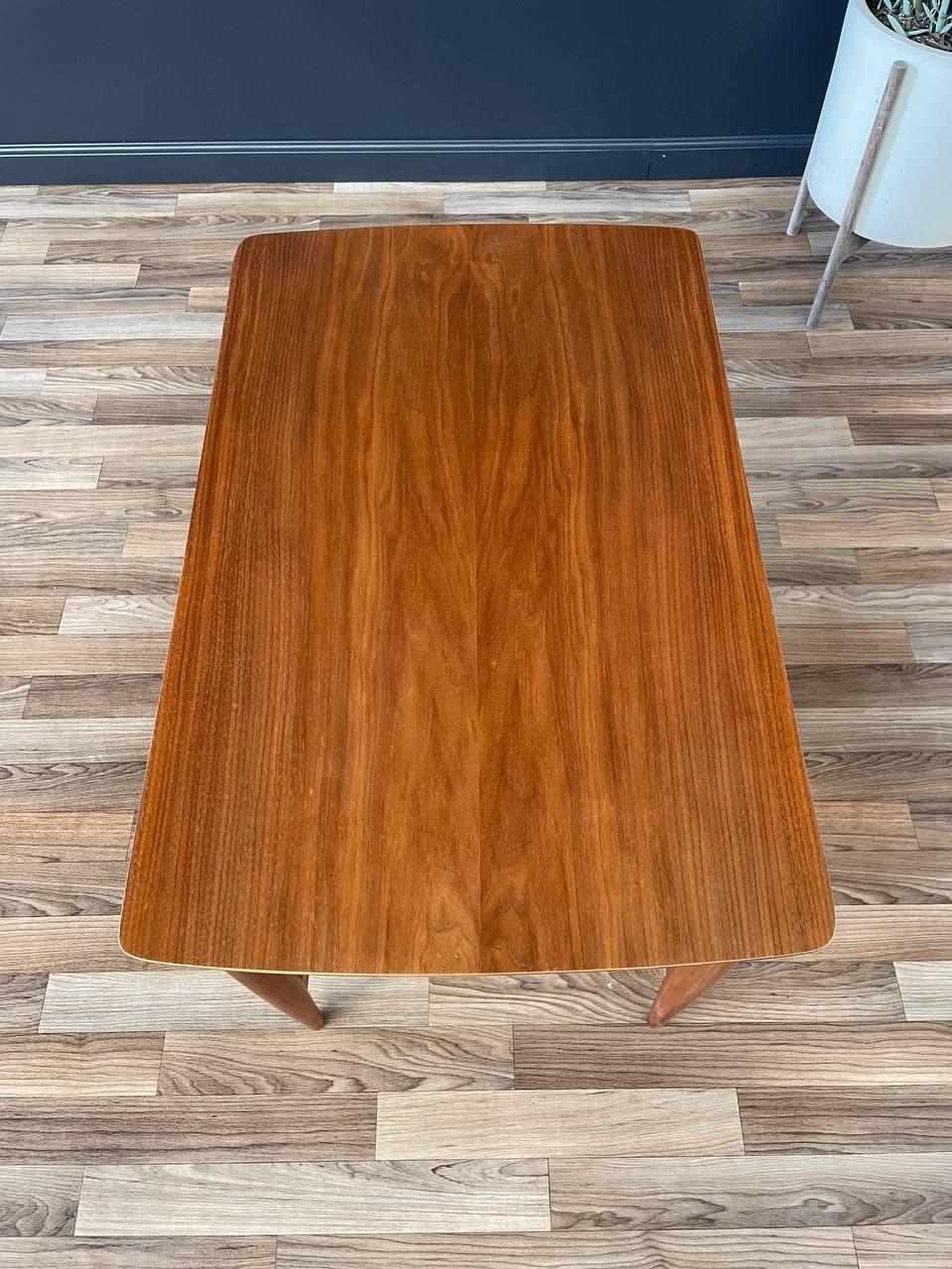 Newly Refinished - Mid-Century Modern Walnut Two-Tier Side Table by Mersman For Sale 2