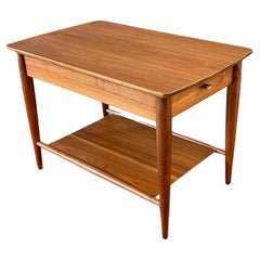 Vintage Newly Refinished - Mid-Century Modern Walnut Two-Tier Side Table by Mersman