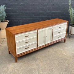 Newly Refinished - Mid-Century Modern Walnut Two-Tone Dresser by Thomasville