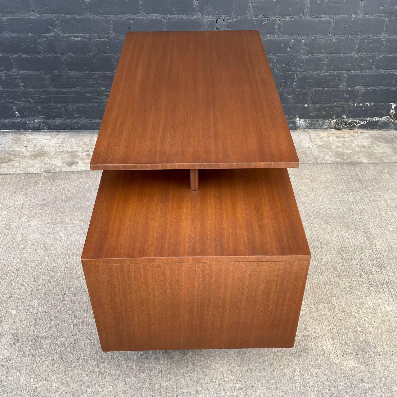 Newly Refinished -Mid-Century Modern Writing Desk by John Keal for Brown Saltman 2