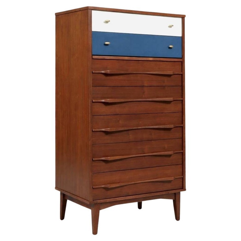 brown and blue dresser Landocken - Dresser and Mirror