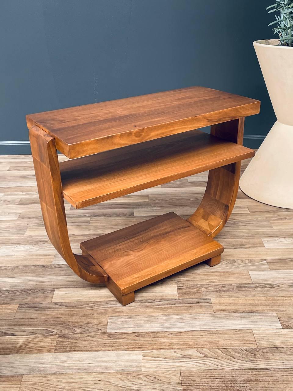 Newly Refinished - Pair of Art Deco Side Tables by Gilbert Rohde  1