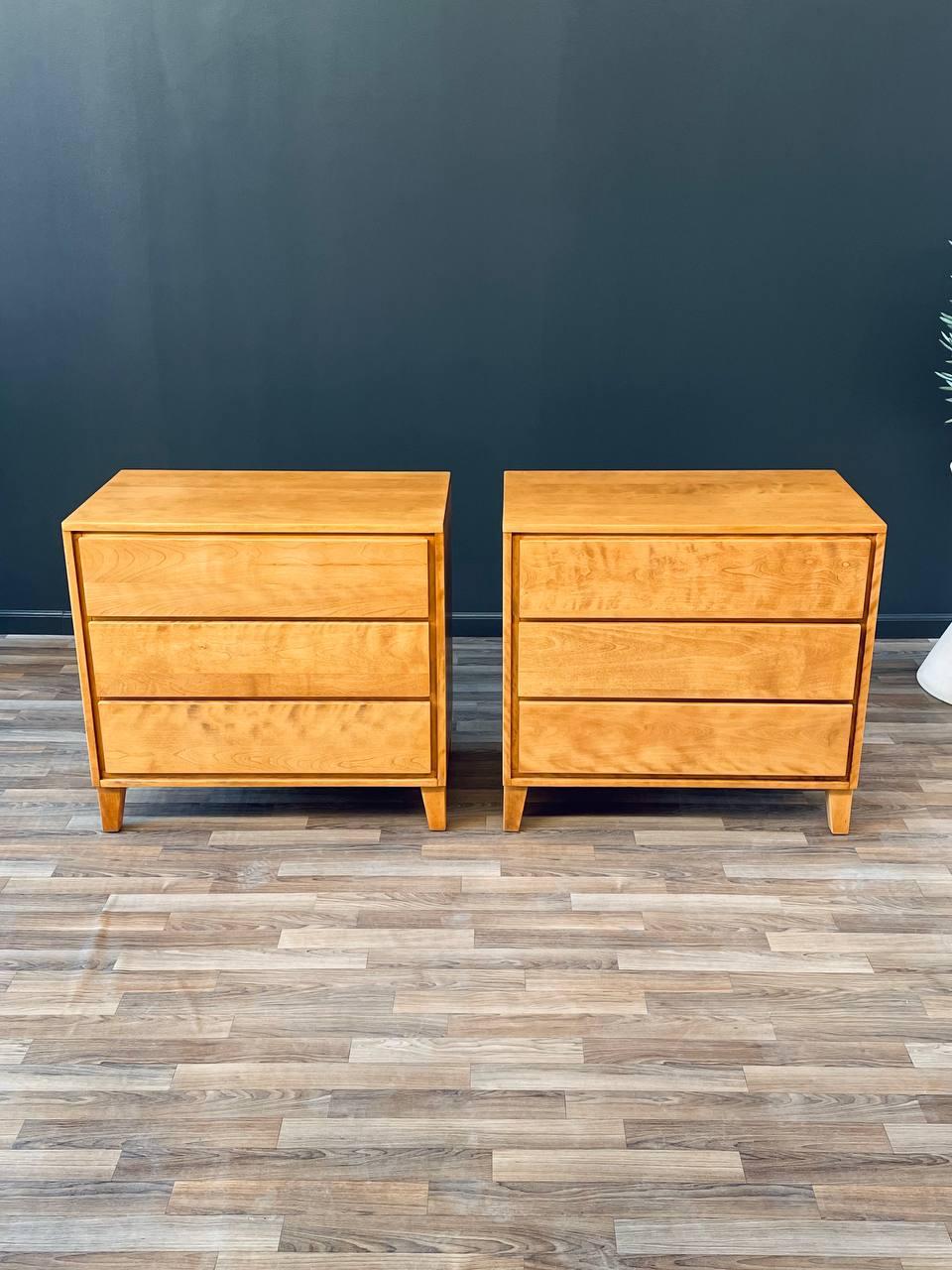 American Newly Refinished - Pair of Mid-Century Modern Dressers by Russel Wright 