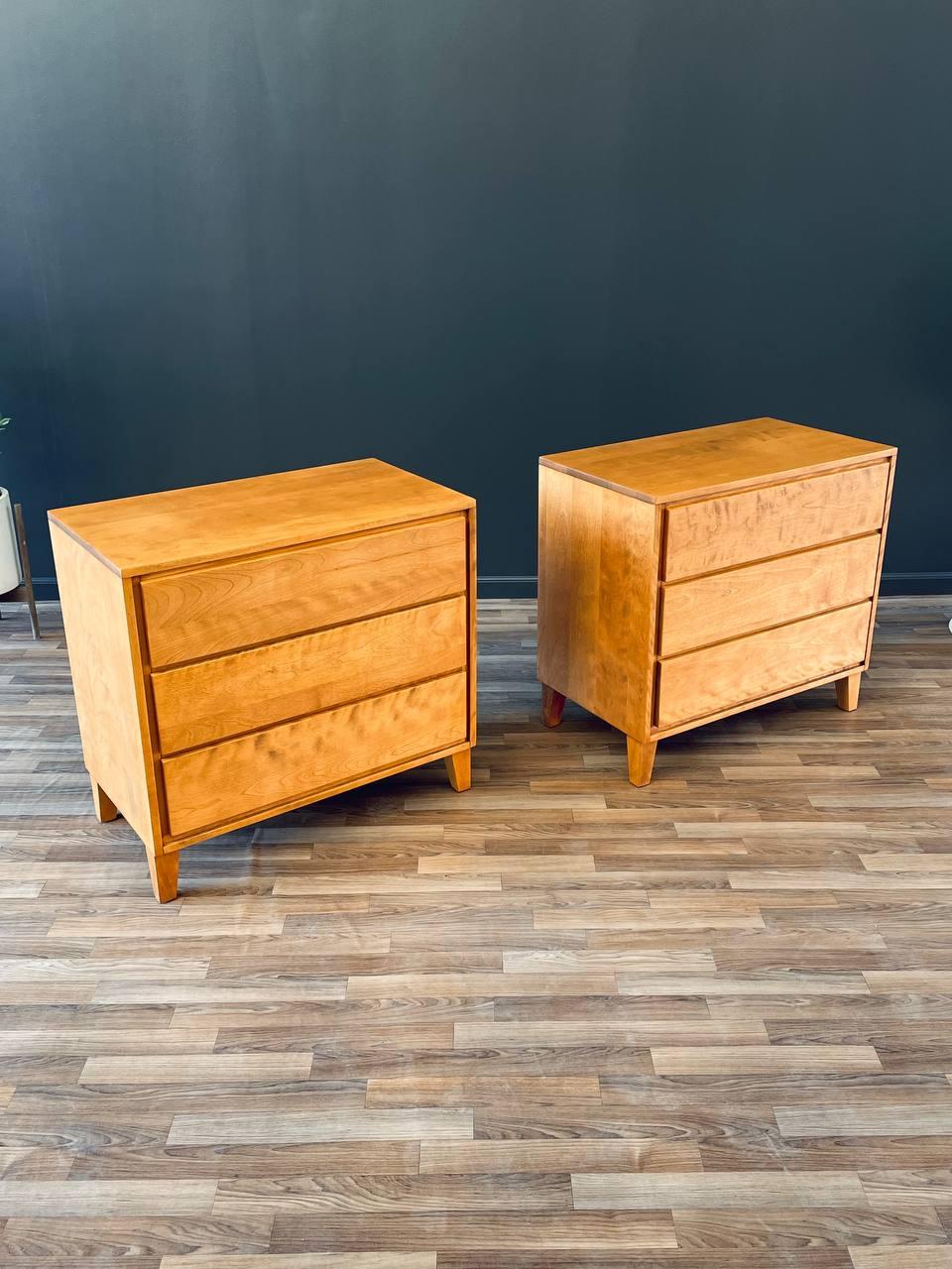 Mid-20th Century Newly Refinished - Pair of Mid-Century Modern Dressers by Russel Wright  For Sale