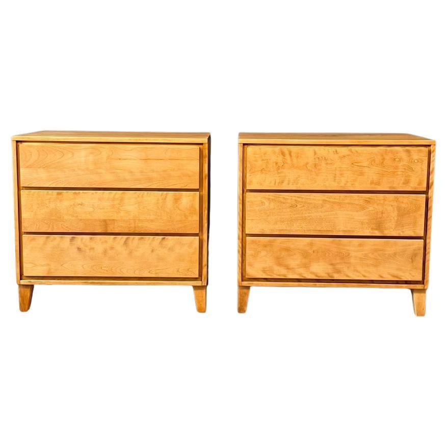Newly Refinished - Pair of Mid-Century Modern Dressers by Russel Wright  For Sale