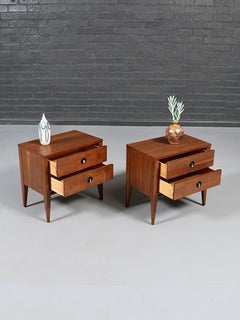Newly Refinished - Pair of Mid-Century Modern Night Stands by Basic Witz