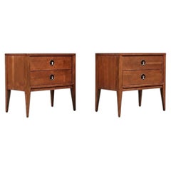 Newly Refinished - Pair of Mid-Century Modern Night Stands by Basic Witz