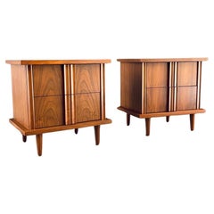 Vintage Newly Refinished - Pair of Mid-Century Modern Night Stands 