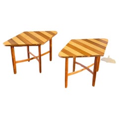 Newly Refinished - Pair of Mid-Century Modern “Parallel” Side Tables