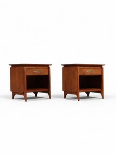 Newly Refinished - Pair of Mid-Century Modern “Projection” Night Stands