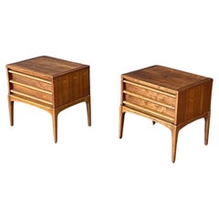 Newly Refinished - Pair of Mid-Century Modern “Rhythm” Night Stands by Lane