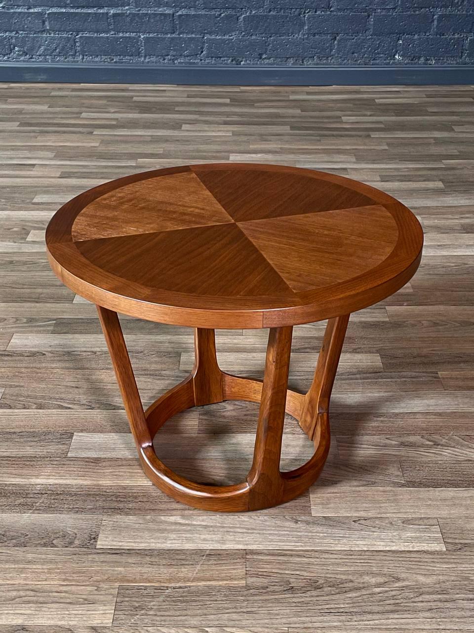 Newly Refinished -Pair of Mid-Century Modern “Rhythm” Walnut Side Tables by Lane For Sale 2