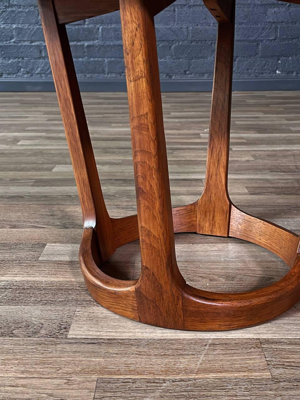 Newly Refinished -Pair of Mid-Century Modern “Rhythm” Walnut Side Tables by Lane For Sale 4