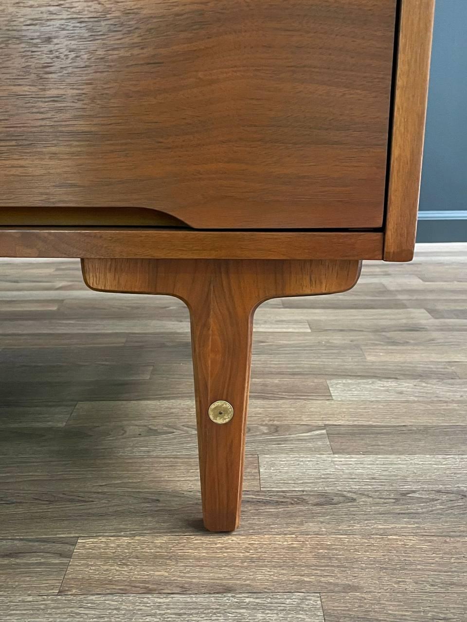 Newly Refinished - Pair of Mid-Century Modern Walnut Dressers by Stanley 4