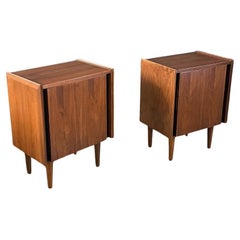 Newly Refinished - Pair of Mid-Century Modern Walnut Night Stands by Dillingham