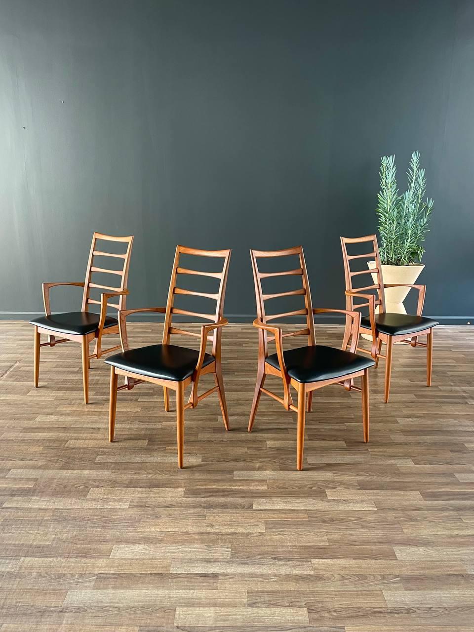 Designer: Niels Koefoed
Manufacturer: Hornslet
Materials: Teak, Original Vinyl Upholstery 

With over 15 years of experience, our workshop has followed a careful process of restoration, showcasing our passion and creativity for vintage designs that