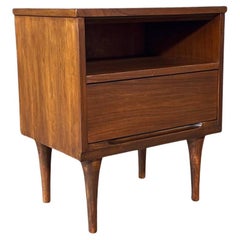 Newly Refinished - Single Mid-Century Modern Walnut Night Stand by LA Period