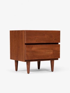 Newly Refinished - Single Mid-Century Modern Walnut Night Stands