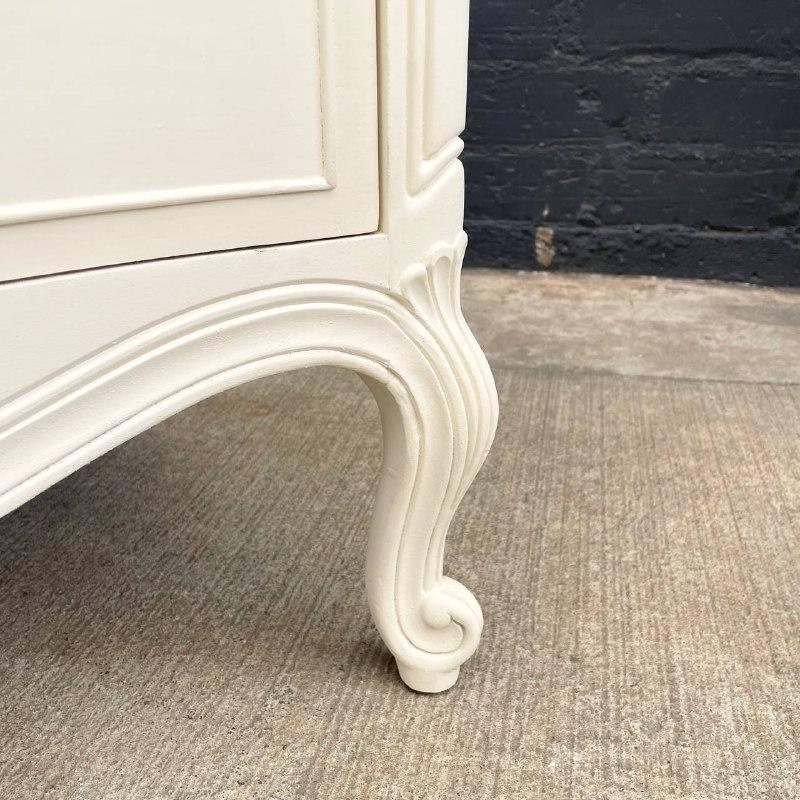 Newly Refinished Vintage French Provincial Style Cream Painted Dresser by Drexel 1